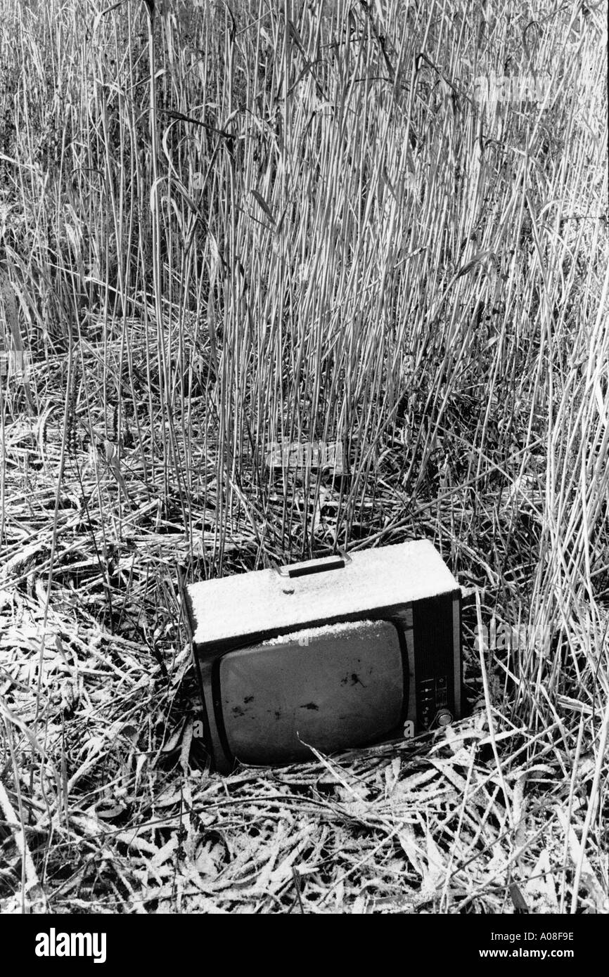 TV thrown away Stock Photo Alamy