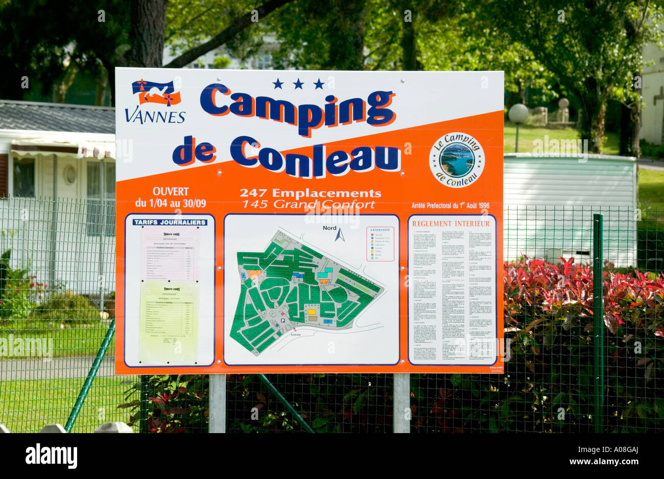Camping Municipal de Conleau Vannes Stock Photo - Alamy