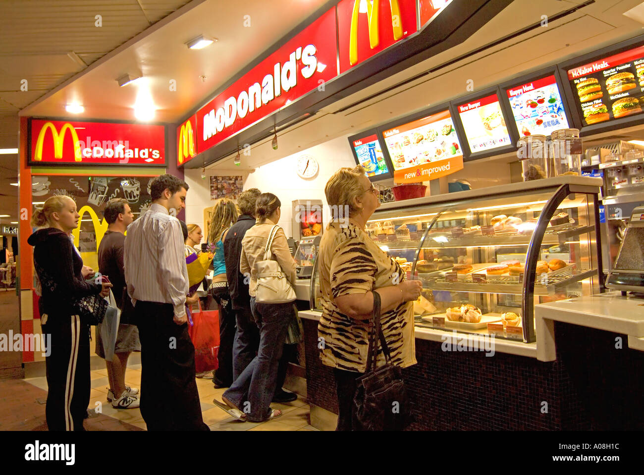 McDonalds Hamburger bar Hobart Tasmania Australia Stock Photo