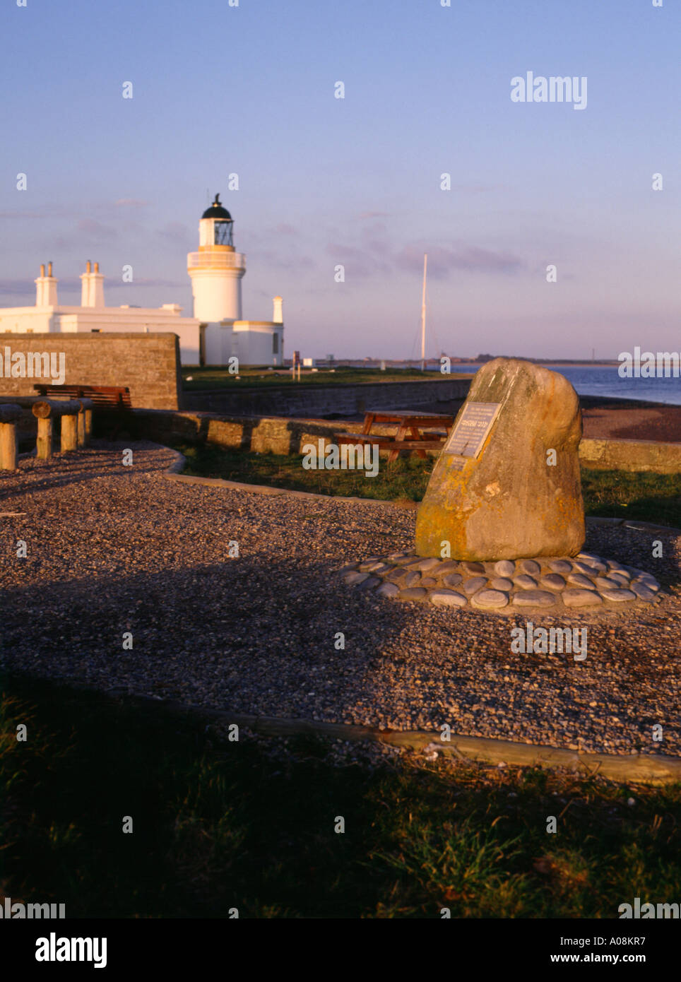 dh Brahan Seer monument FORTROSE ROSS CROMARTY Chanonery Point picnic area and lighthouse Moray Firth Stock Photo