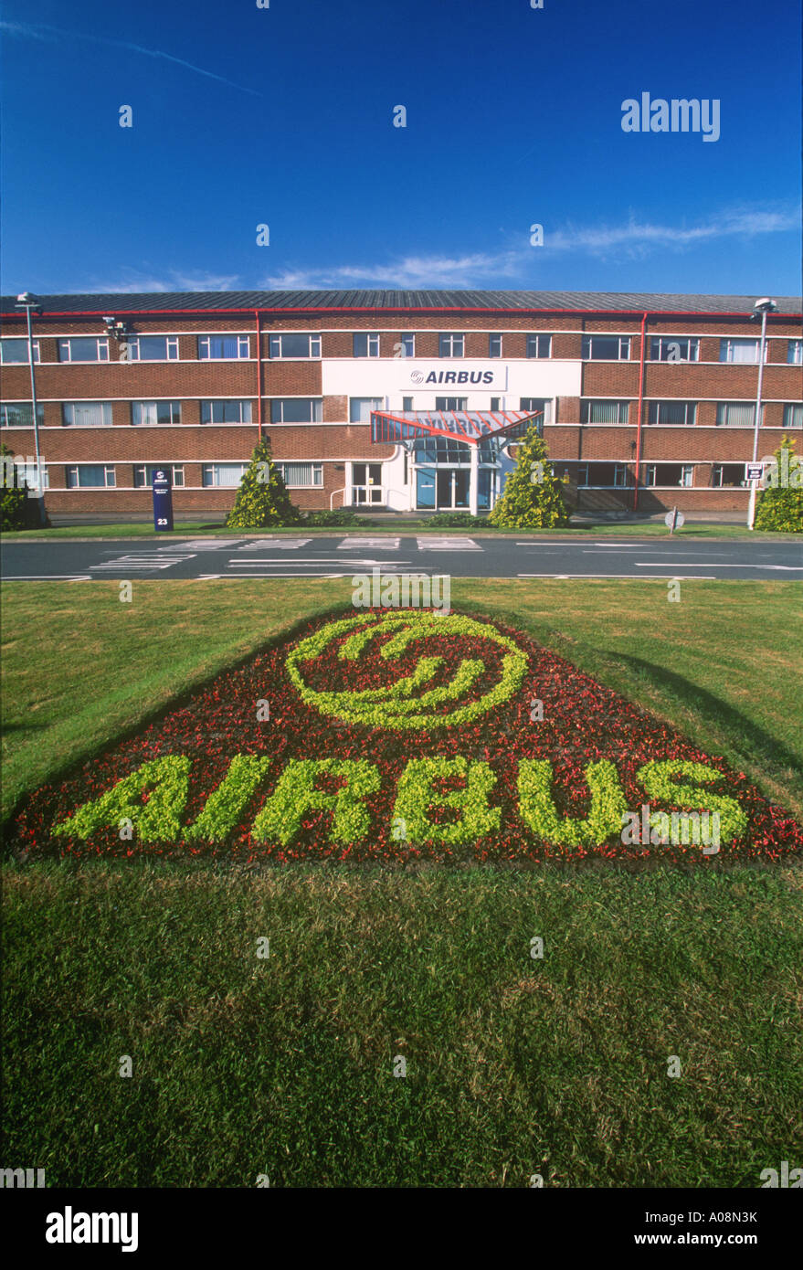 Airbus main office Flintshire North Wales Stock Photo