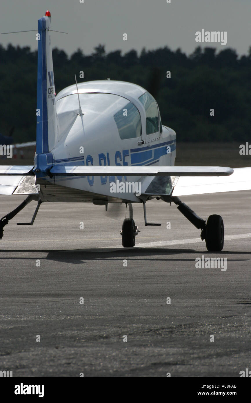Gulfstream Cheetah taking off from Blackbush Airport Stock Photo