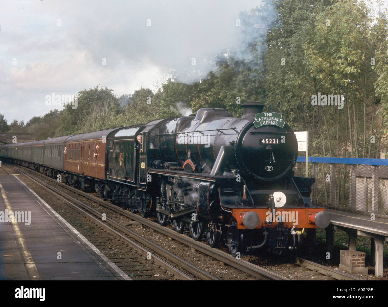 Steam Train at Bearsted, Kent, England. Stock Photo
