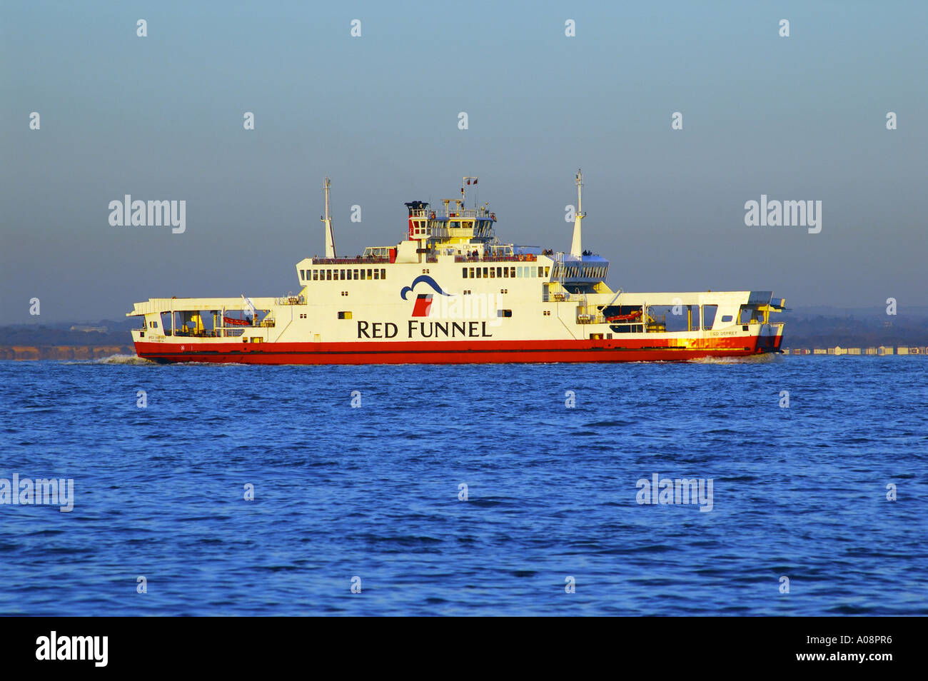 Red Funnel Car Ferry, The Solent, Cowes, Isle of Wight, England, UK, GB Stock Photo Alamy