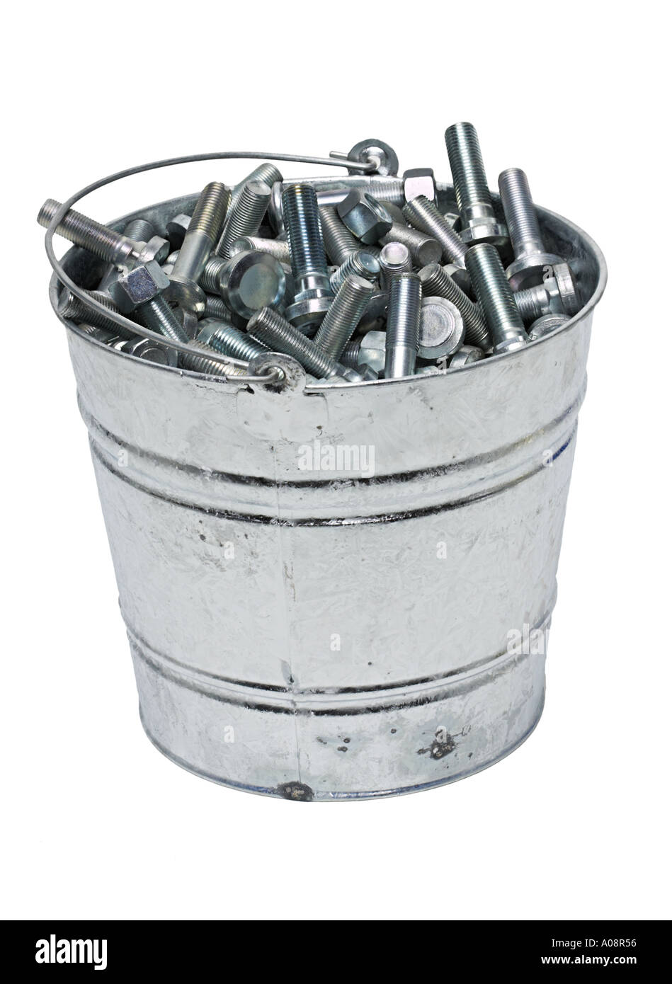 Galvanised Bucket of Bolts Old Car Concept Stock Photo Alamy