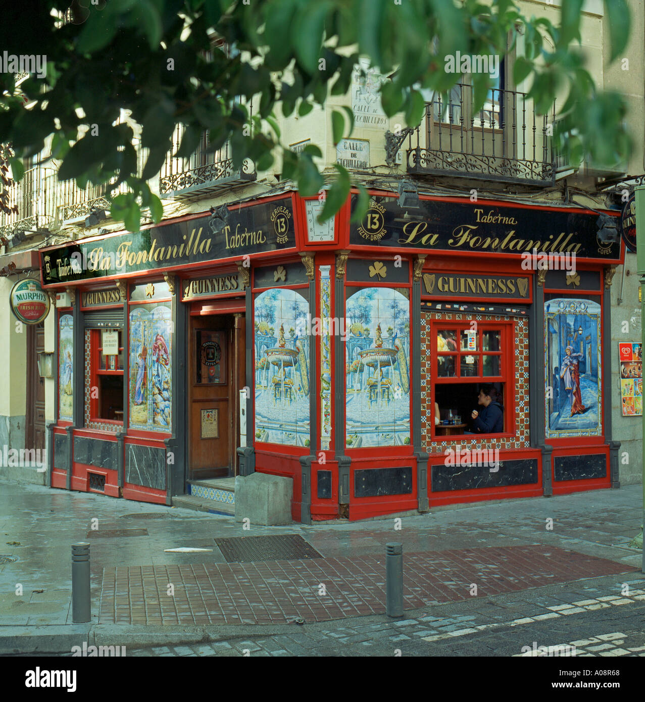 Taberna la Fontanilla, traditional cafe ,  Madrid, Spain, Stock Photo