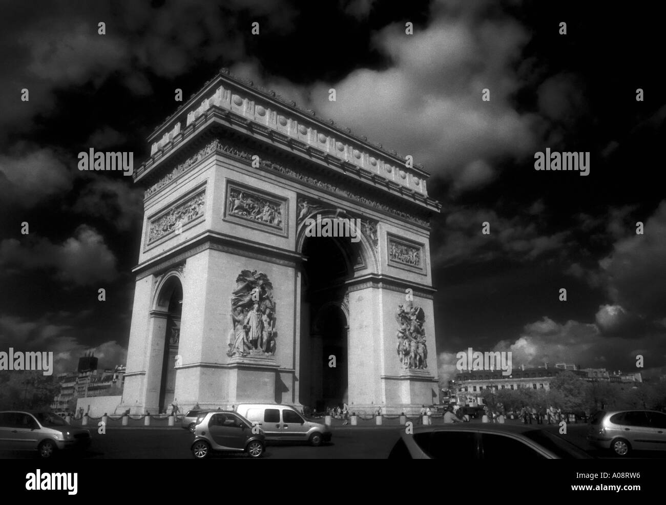 Arc de triomphe monument Black and White Stock Photos & Images - Alamy