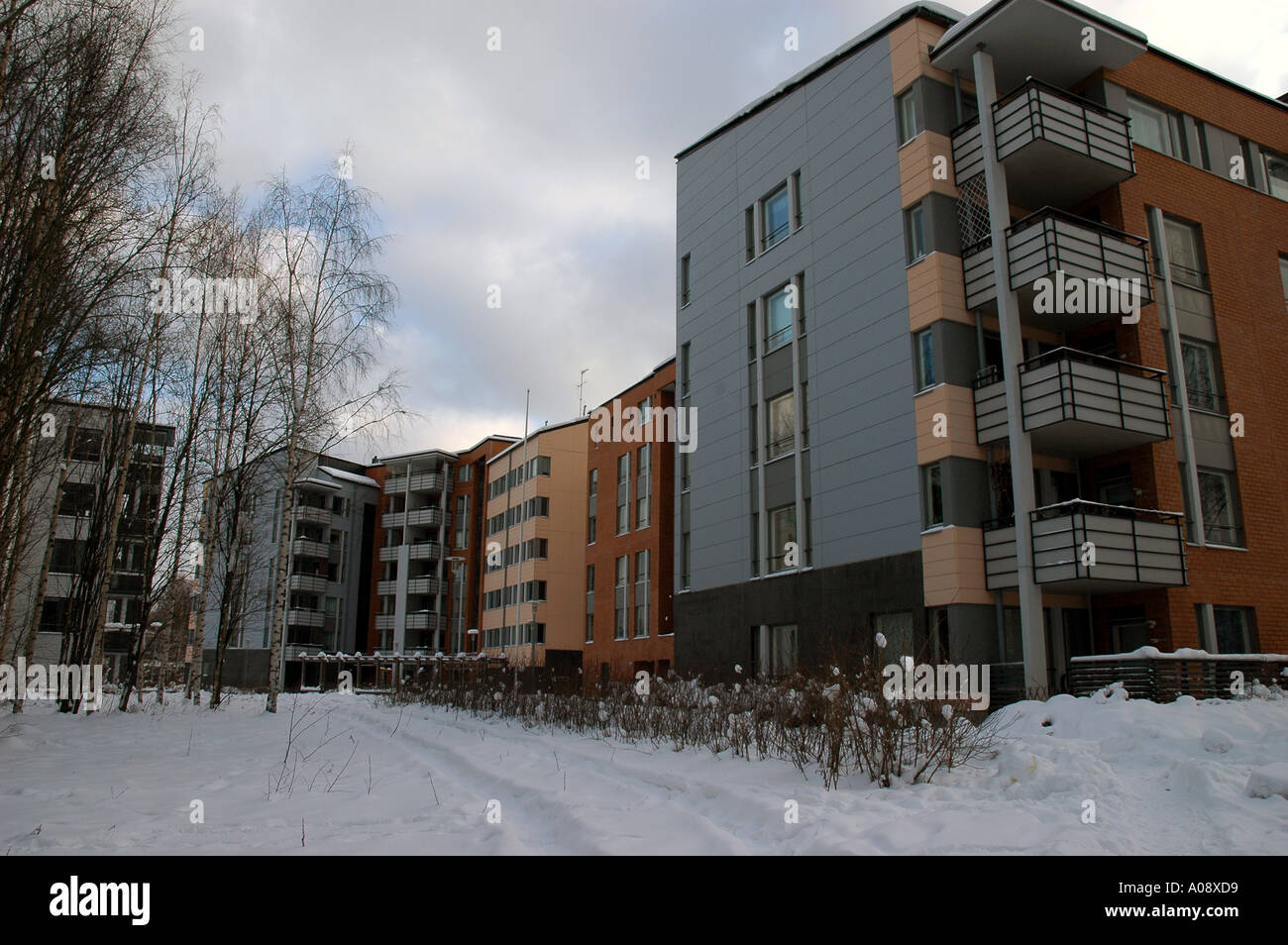 Modern Finnish apartments in Helsinki Finland Stock Photo Alamy