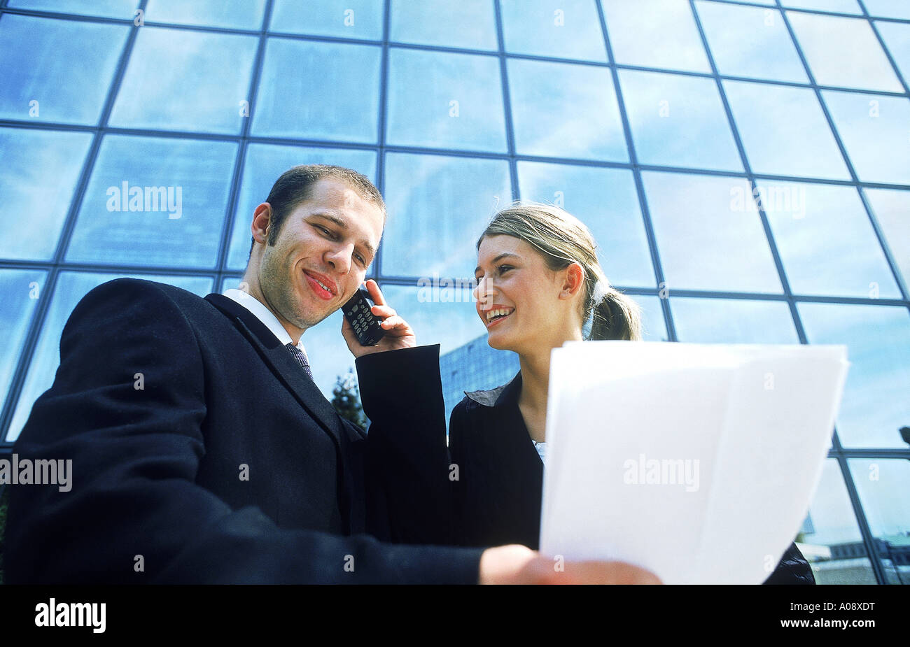 Young business executives discussing Stock Photo