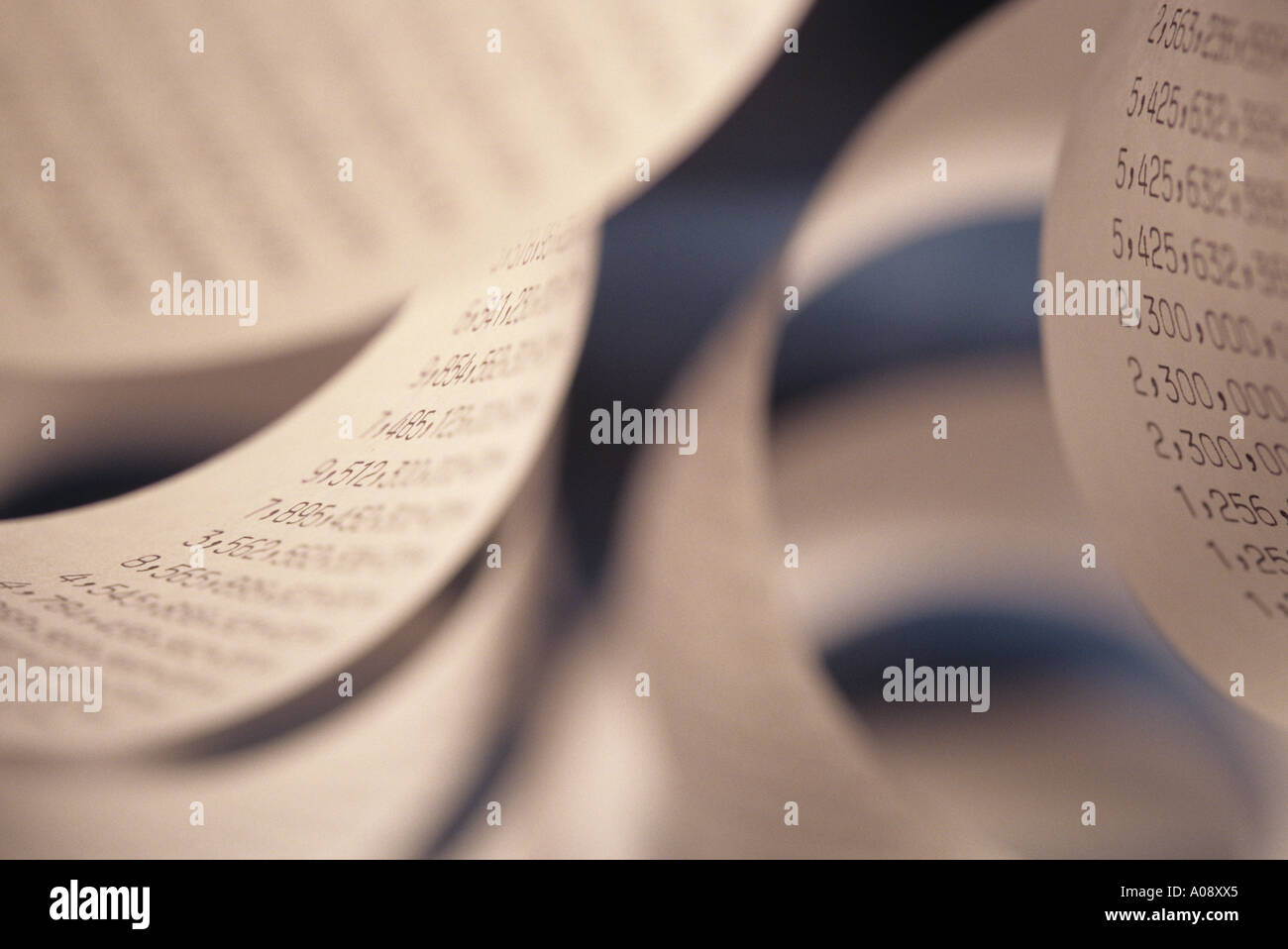 Roll of adding machine tape hi-res stock photography and images - Alamy