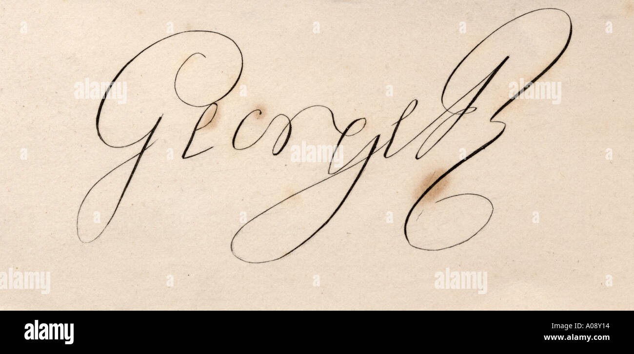 Signature of III, 1738 1820. William Frederick, King of