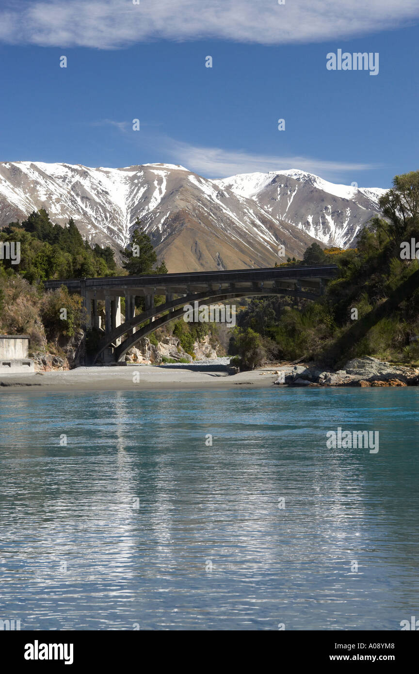 Rakaia River Canterbury South Island New Zealand Stock Photo