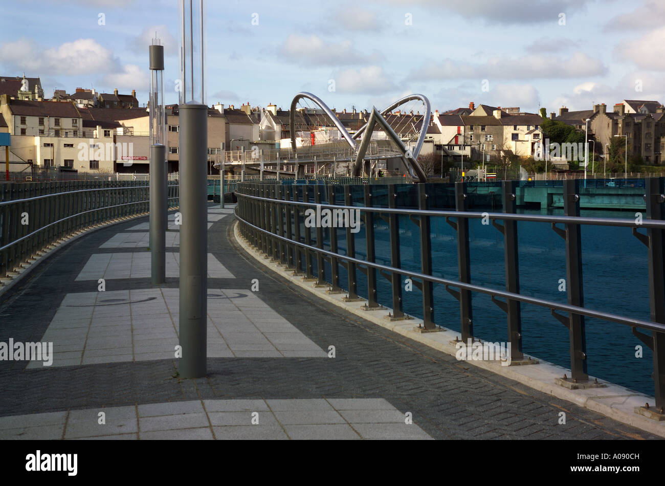 Celtic Gateway Bridge Holyhead Anglesey North West Wales Stock Photo ...