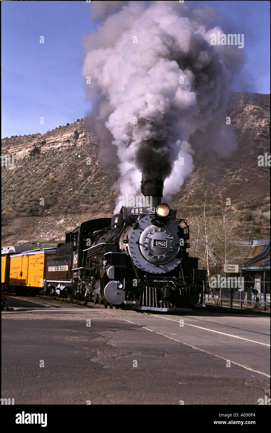 steam train ,durango and silverton narrow gauge railroad, colorado, usa ...
