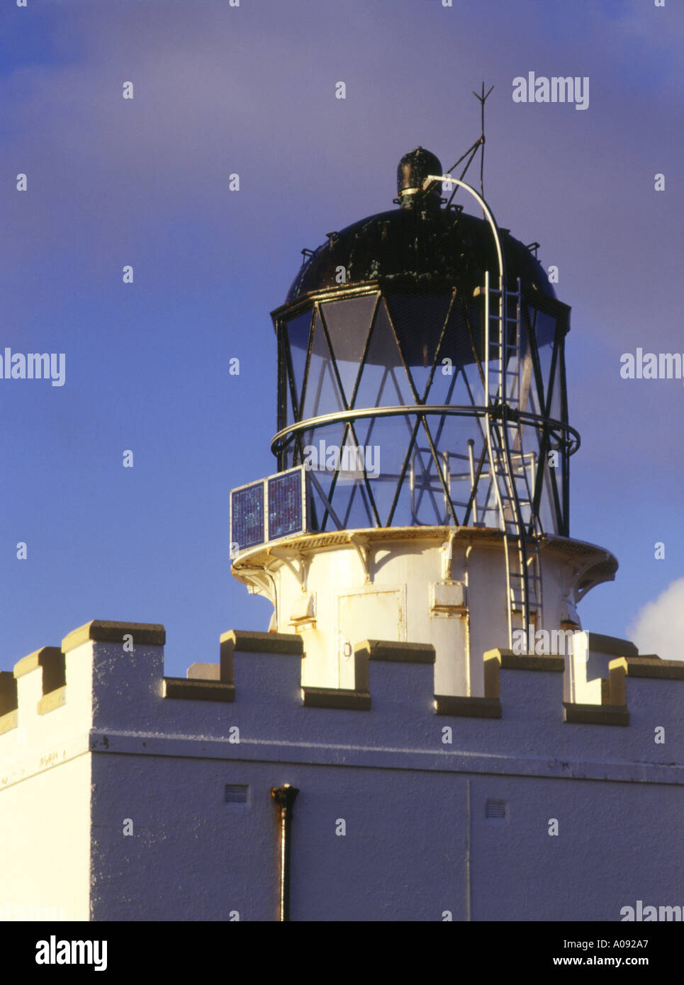 dh Brough of Birsay Lighthouse BIRSAY ORKNEY Unmanned light house light beacon tower Stock Photo