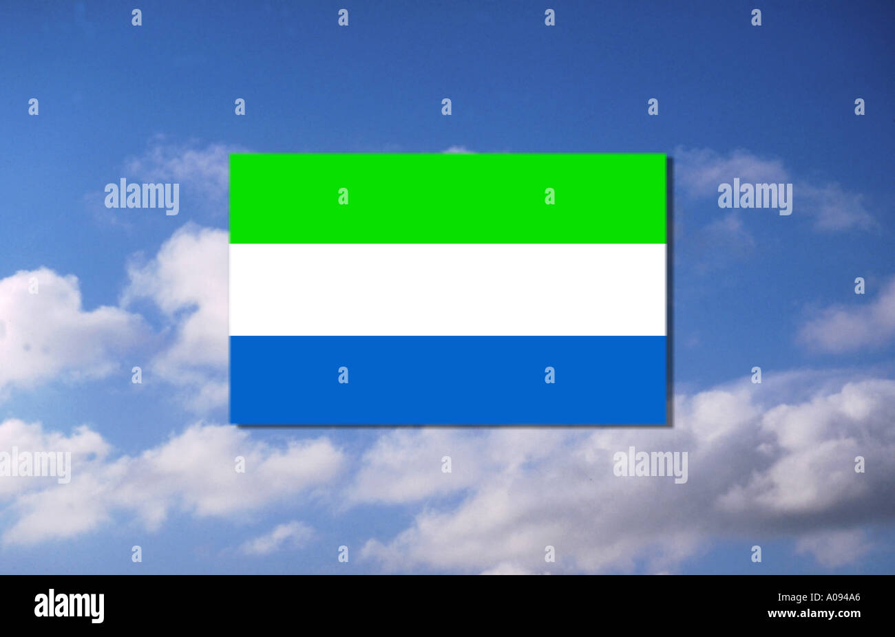 Africa flag of Sierra Leone Stock Photo - Alamy