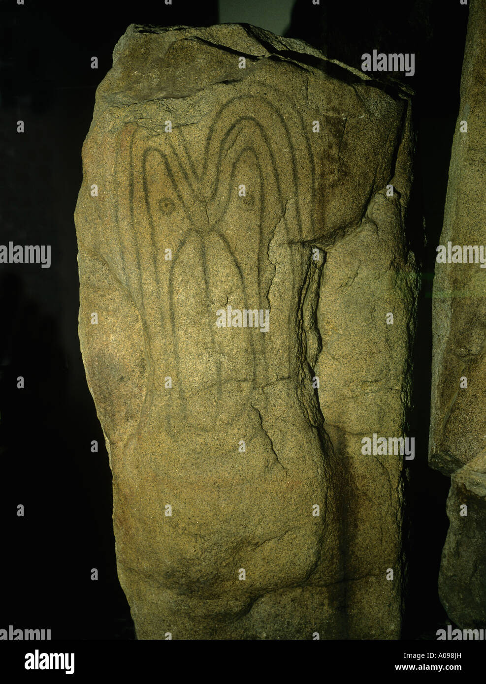 reproduction of figurine from the passage grave at Luffang Stock Photo