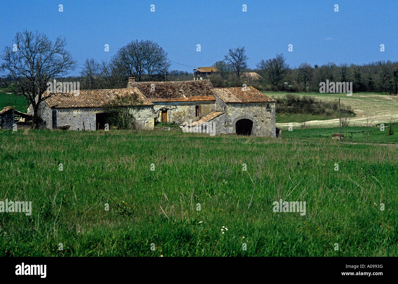 Typical Dordogne rural buildings Stock Photo Alamy