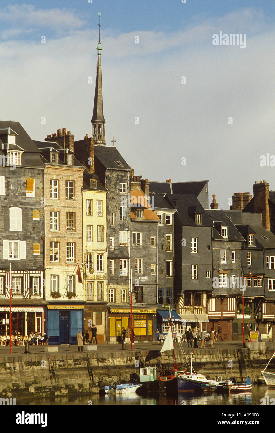 The old harbour of Honfleur Stock Photo Alamy