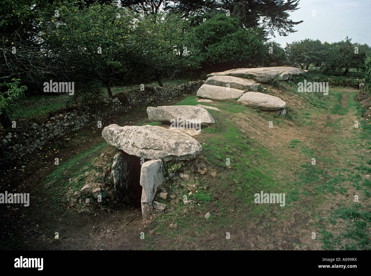 Mane Rutuel passage grave Stock Photo