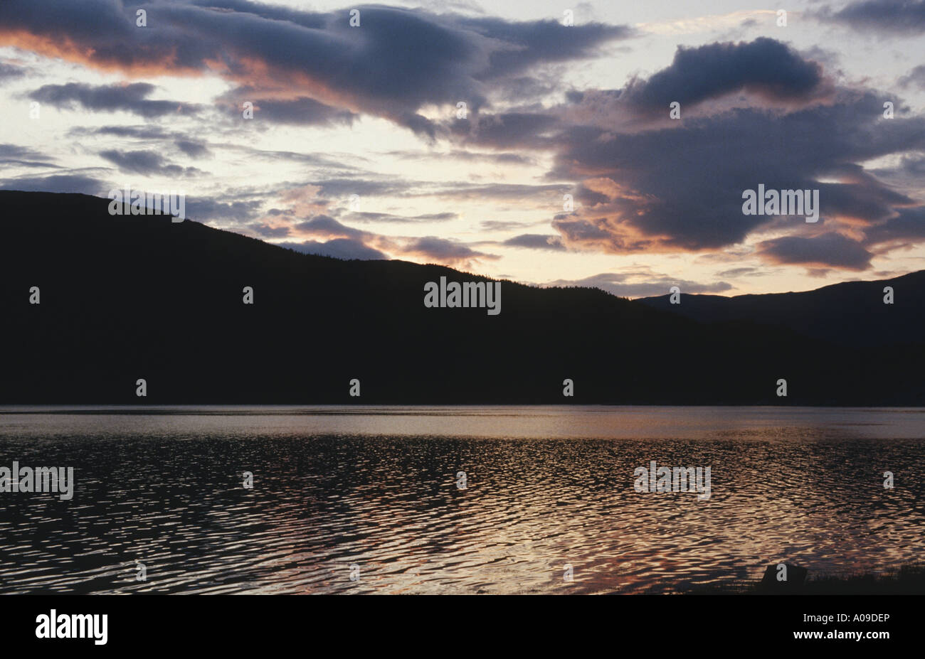 coast silhouette, cloud mood, Sweden, Ankarede, Lappland Stock Photo ...