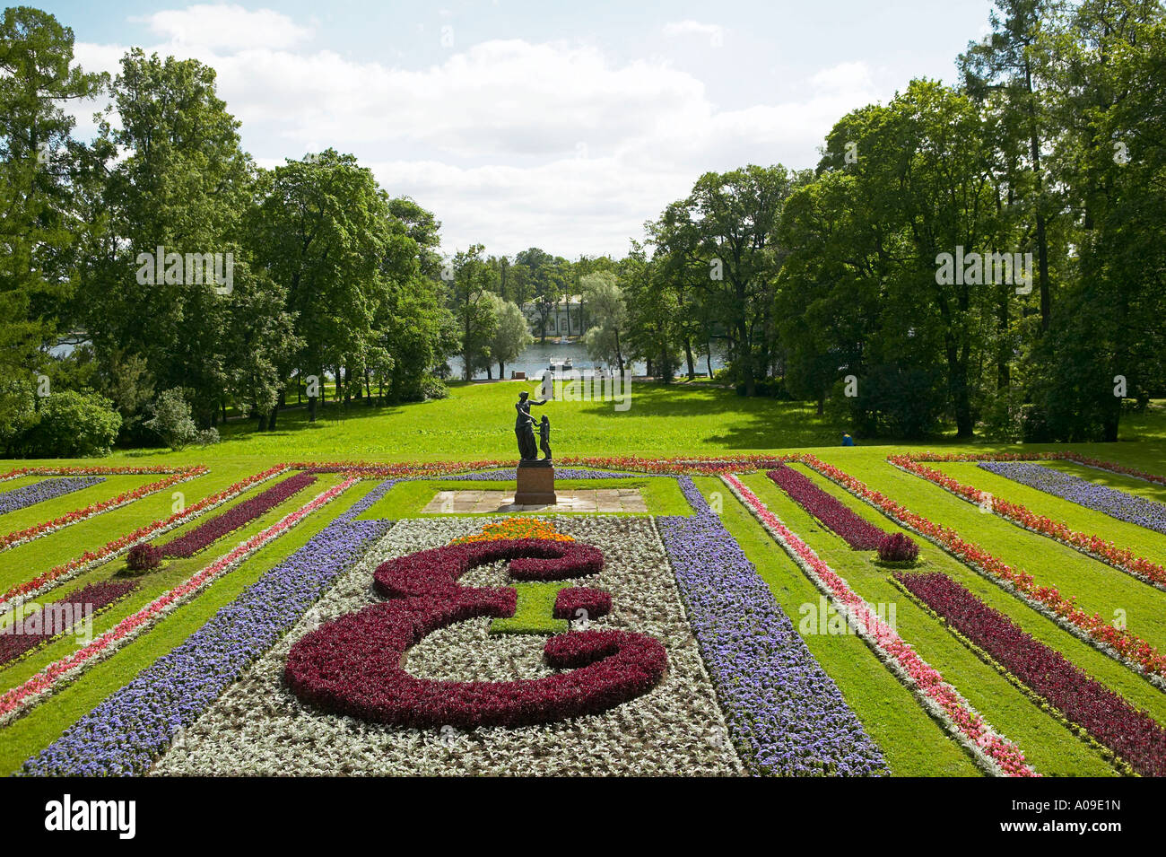 Sankt Petersburg, Katharinenpark, Castle Katharinas Palace Park Stock Photo