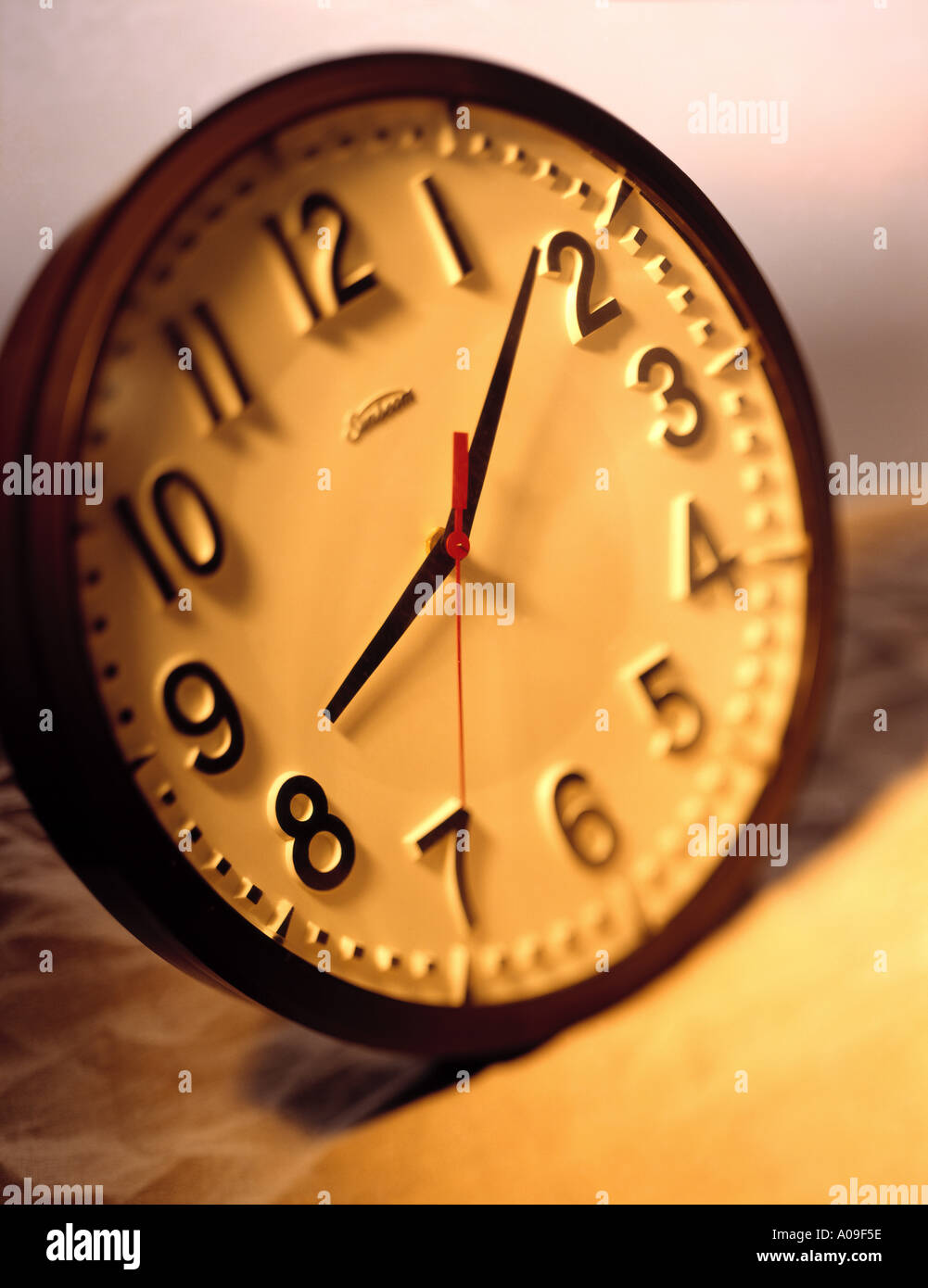 yellow clock face Stock Photo Alamy