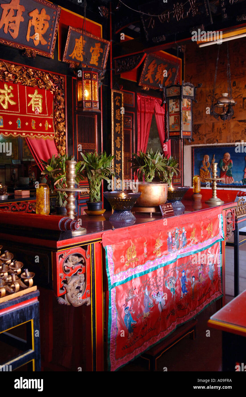 Interior of Chinese Temple, Singaraja, North Bali, Indonesia Stock