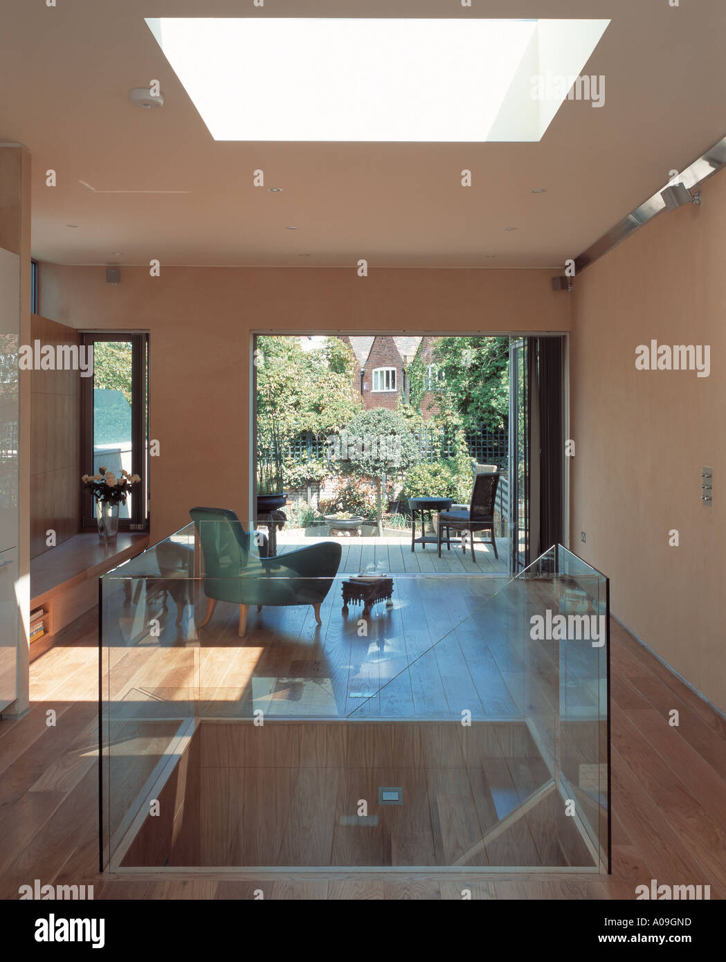 The Small House, Belsize Park. First floor living space and stairs ... The Small House, Belsize Park. First floor living space and stairs ...