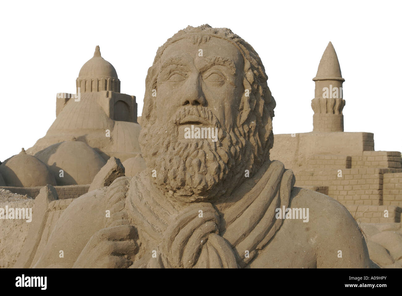 sand sculptures at the sand city festival at Lara Beach, Tuerkei, Tuerkische Riviera, Lara Beach, Antalya Stock Photo