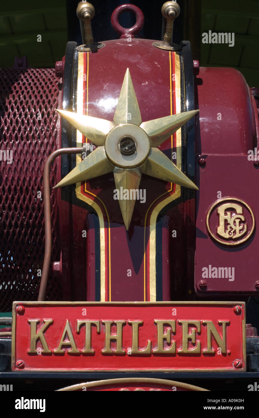 Name plate of traction engine at the Somerset Steam Spectacular Langport Stock Photo