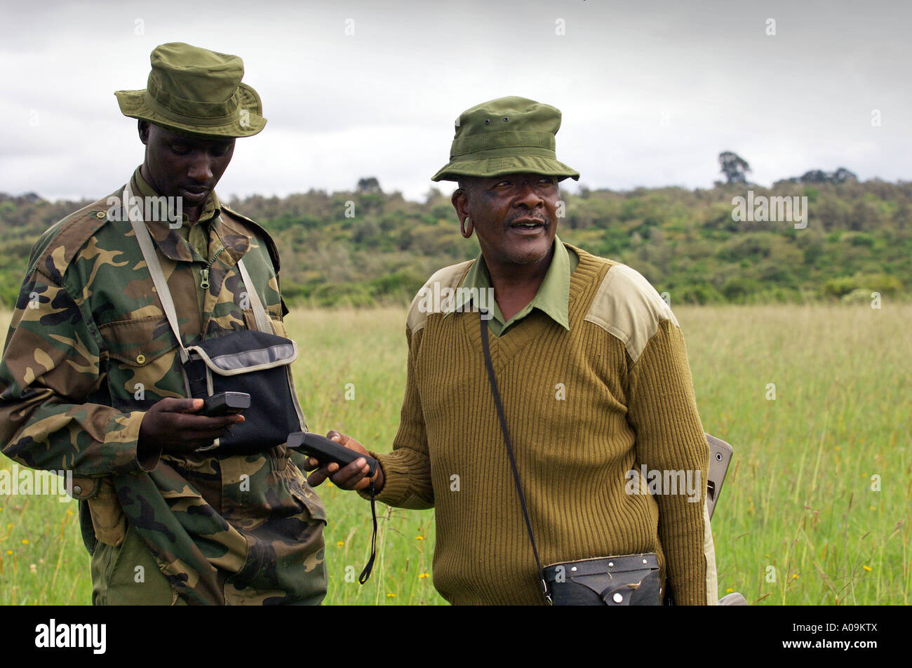 Rangers from the Kenya Wildlife Service (KWS) patrolling Nairobi Stock