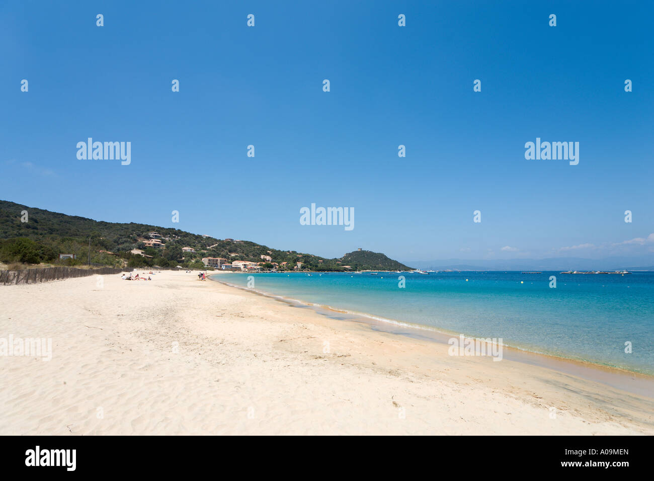 The beach at Campomoro, near Propriano, Gulf of Valinco, Corsica, France Stock Photo