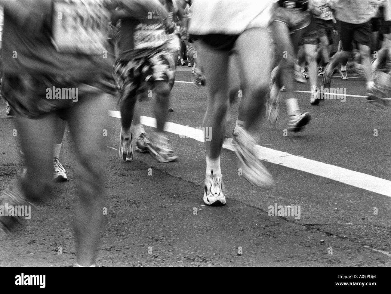 runners in the London Marathon Stock Photo Alamy