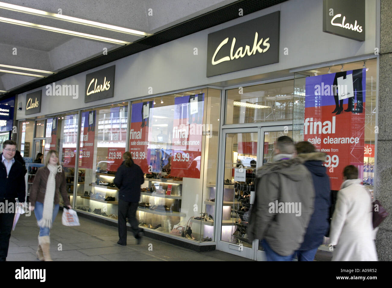 Clarks Shoes Shop Victoria Street London UK Feb 05 Stock Photo - Alamy