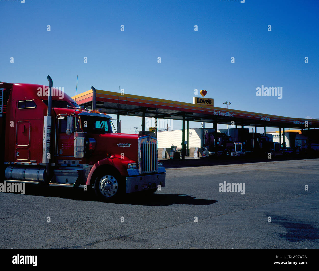 Loves gas station USA. Photo by Willy Matheisl Stock Photo