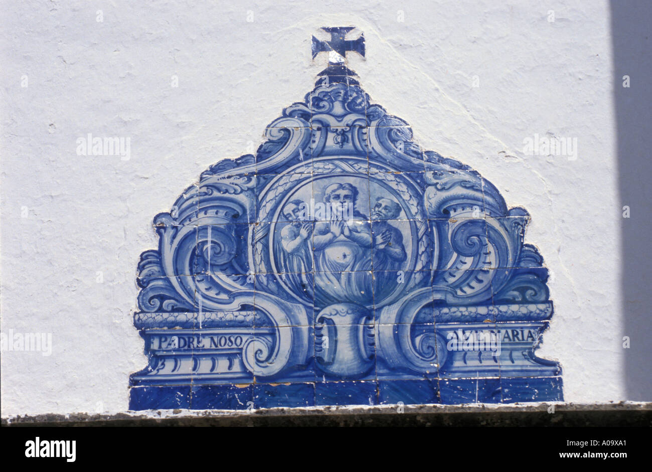 Azulejos Portuguese tiles Algarve Portugal Stock Photo Alamy