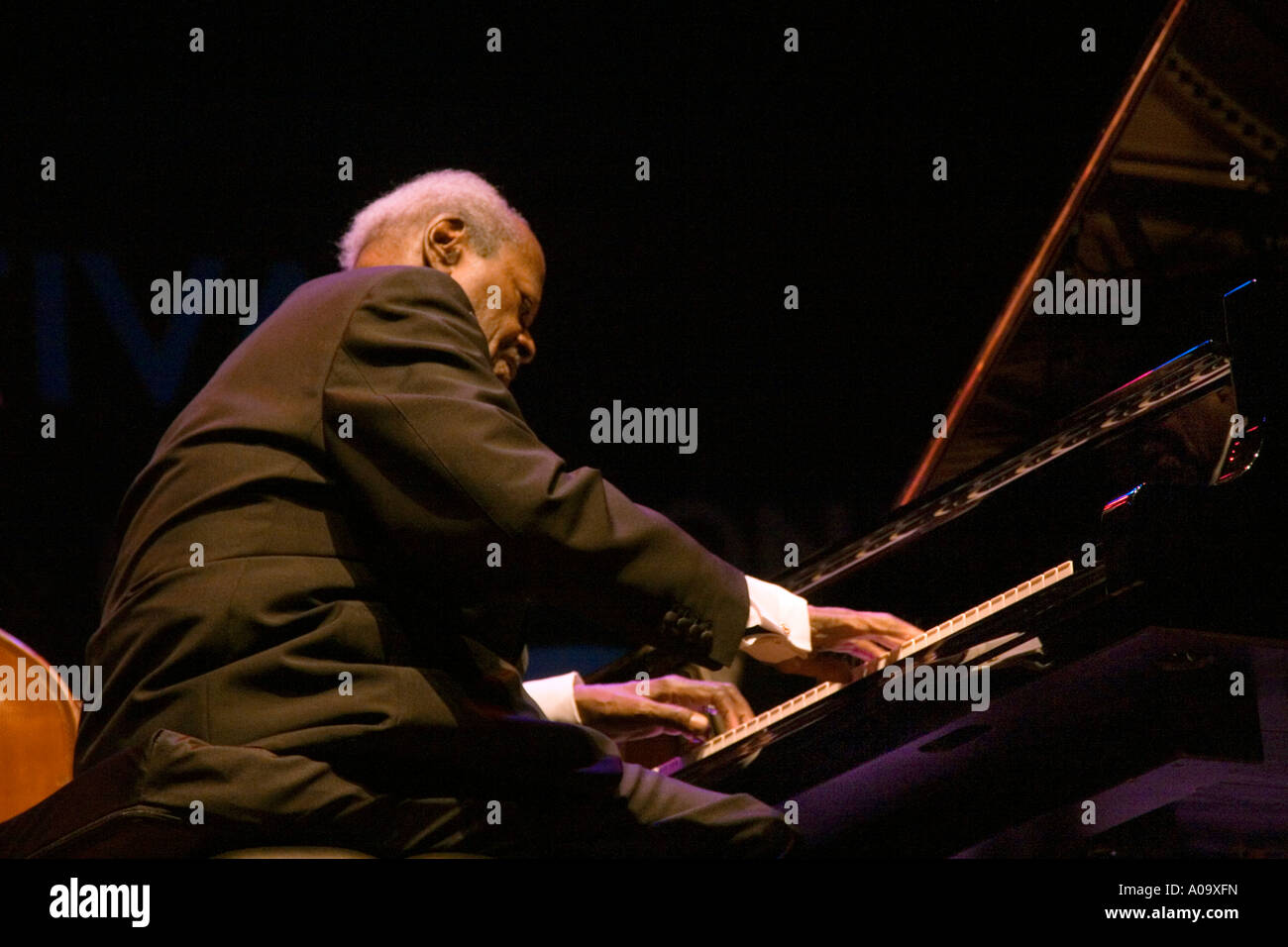 OSCAR PETERSON performs at THE MONTEREY JAZZ FESTIVAL Stock Photo