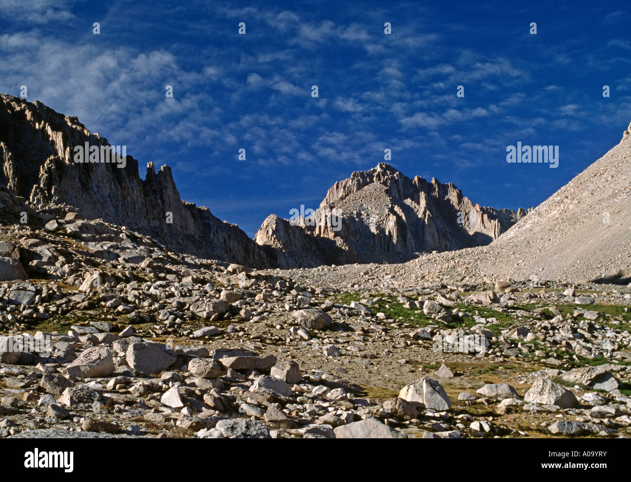 MOUNT WHITNEY seen here from the west is the highest peak in the