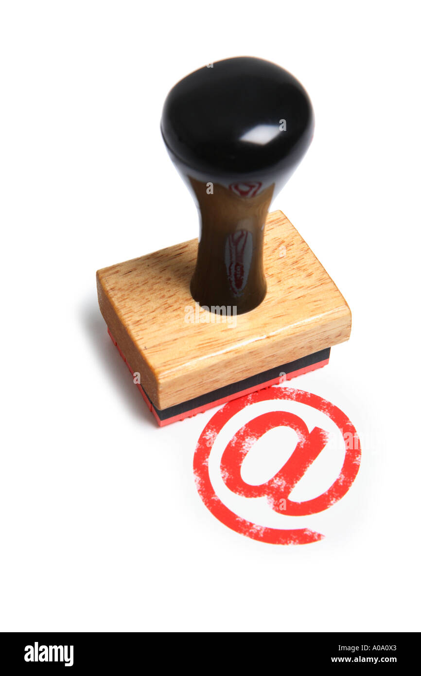 @ at Symbol Rubber Stamp Stock Photo