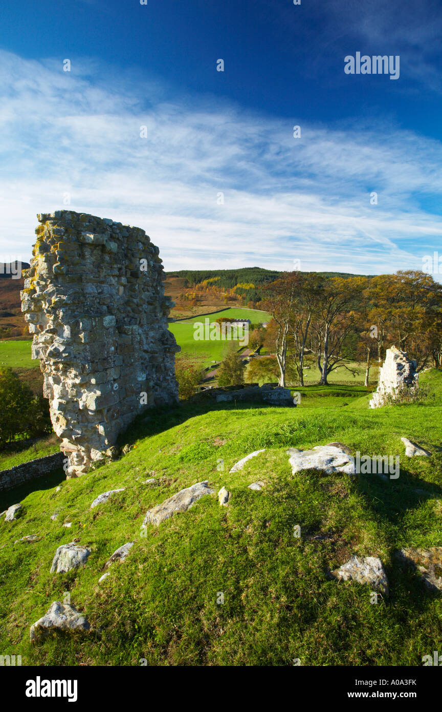 England Northumberland Northumberland National Park The remains of Harbottle Castle in Coquetdale Stock Photo