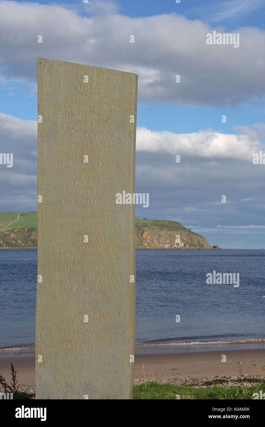 Caithness Flagstone Commemorating Highland Clearances Cromarty Black