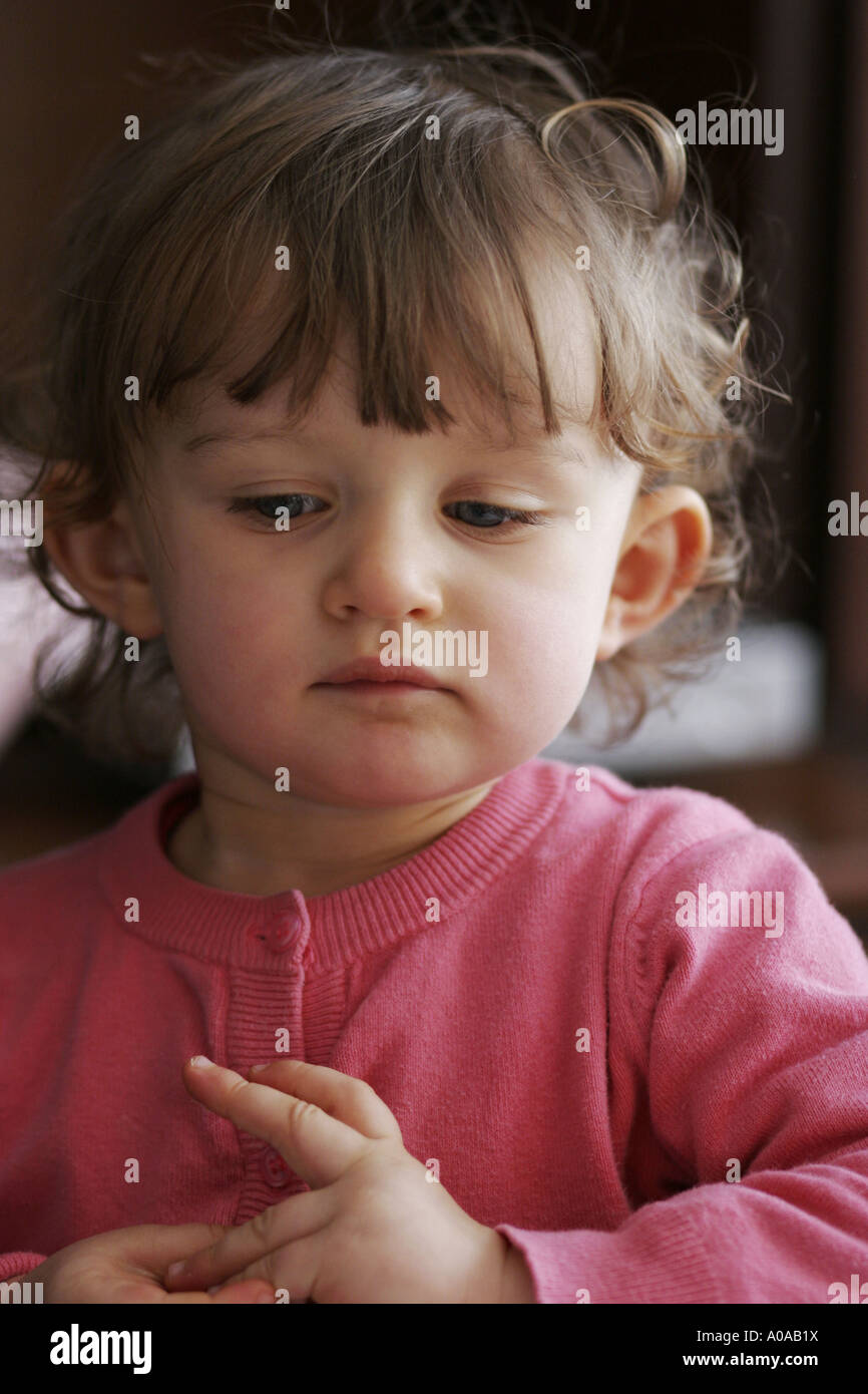 two year old girl Stock Photo