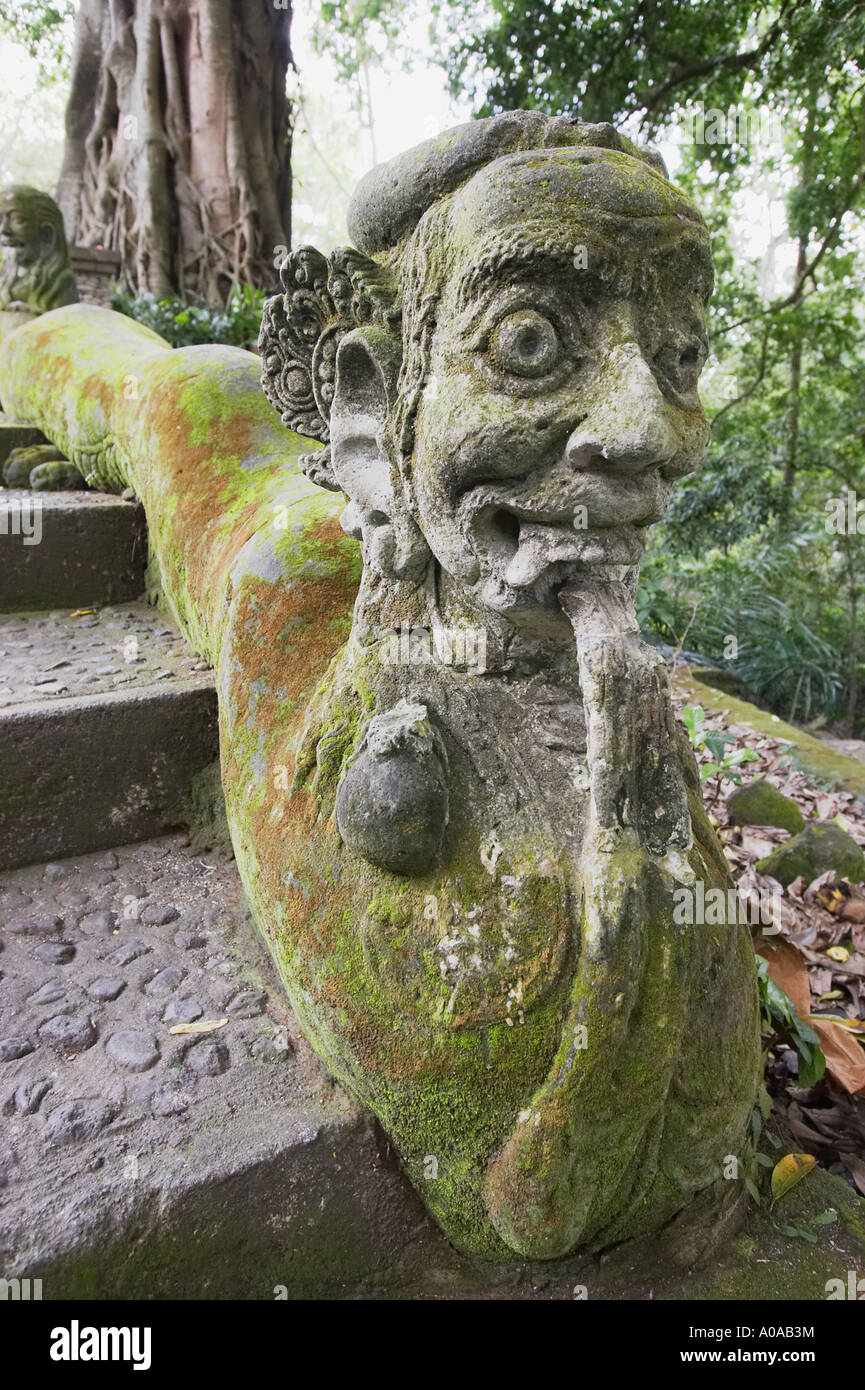 Statue In Monkey Forest, Ubud Stock Photo - Alamy