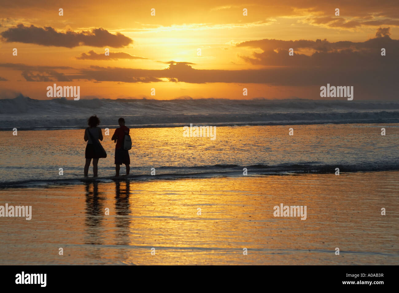 Travellers Taking Photos Of Sunset , Bali Stock Photo
