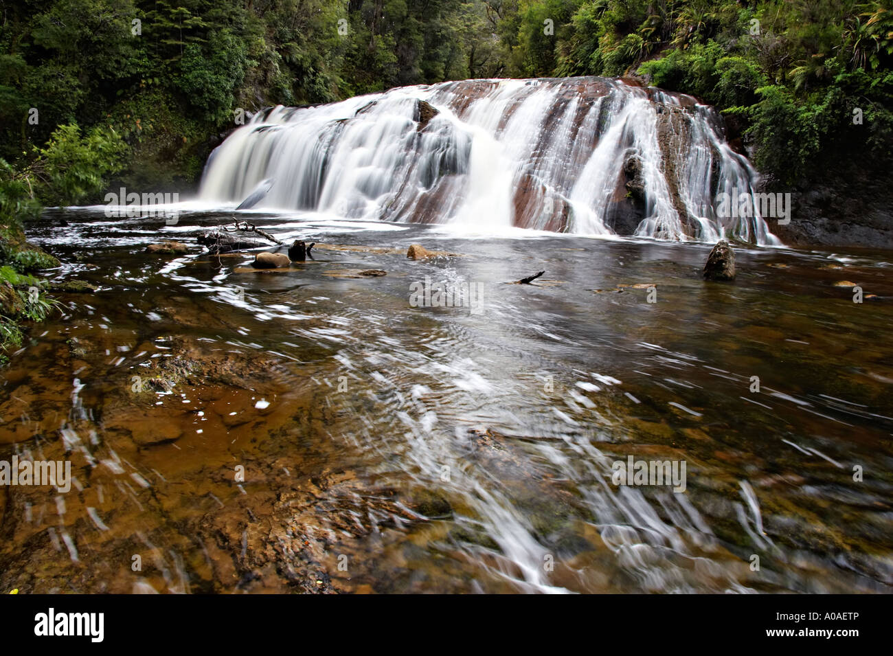 Coal Creek Falls, Runanga, South Island, New Zealand Stock Photo Alamy