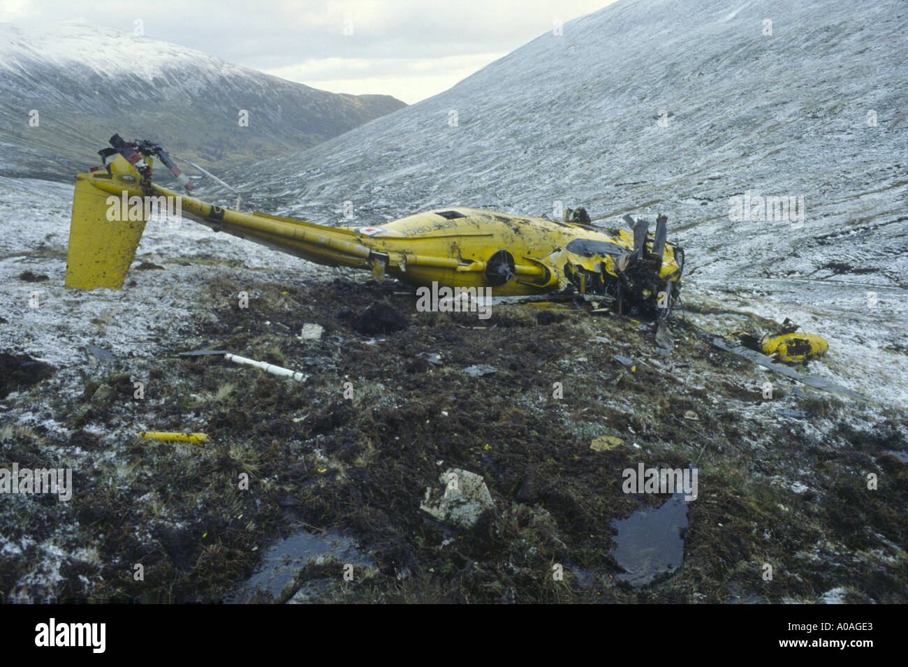 RAF Sea King 1989 Crash Site Scottish Mountains Highlands Scotland. GAV