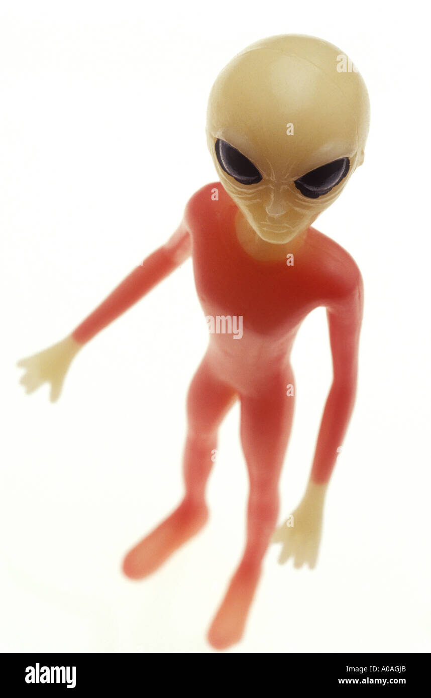 Alien toy figurine Stock Photo