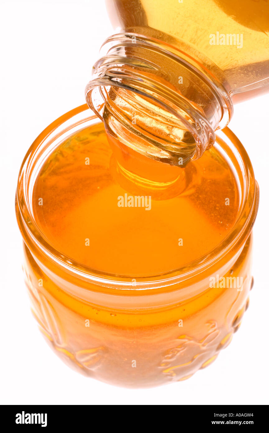 Jar of honey Stock Photo Alamy