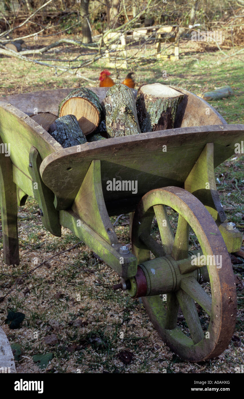 Antique wooden wheelbarrow hires stock photography and images Alamy